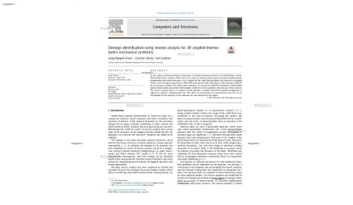 Damage identification using inverse analysis for 3D coupled thermohydro- mechanical problems